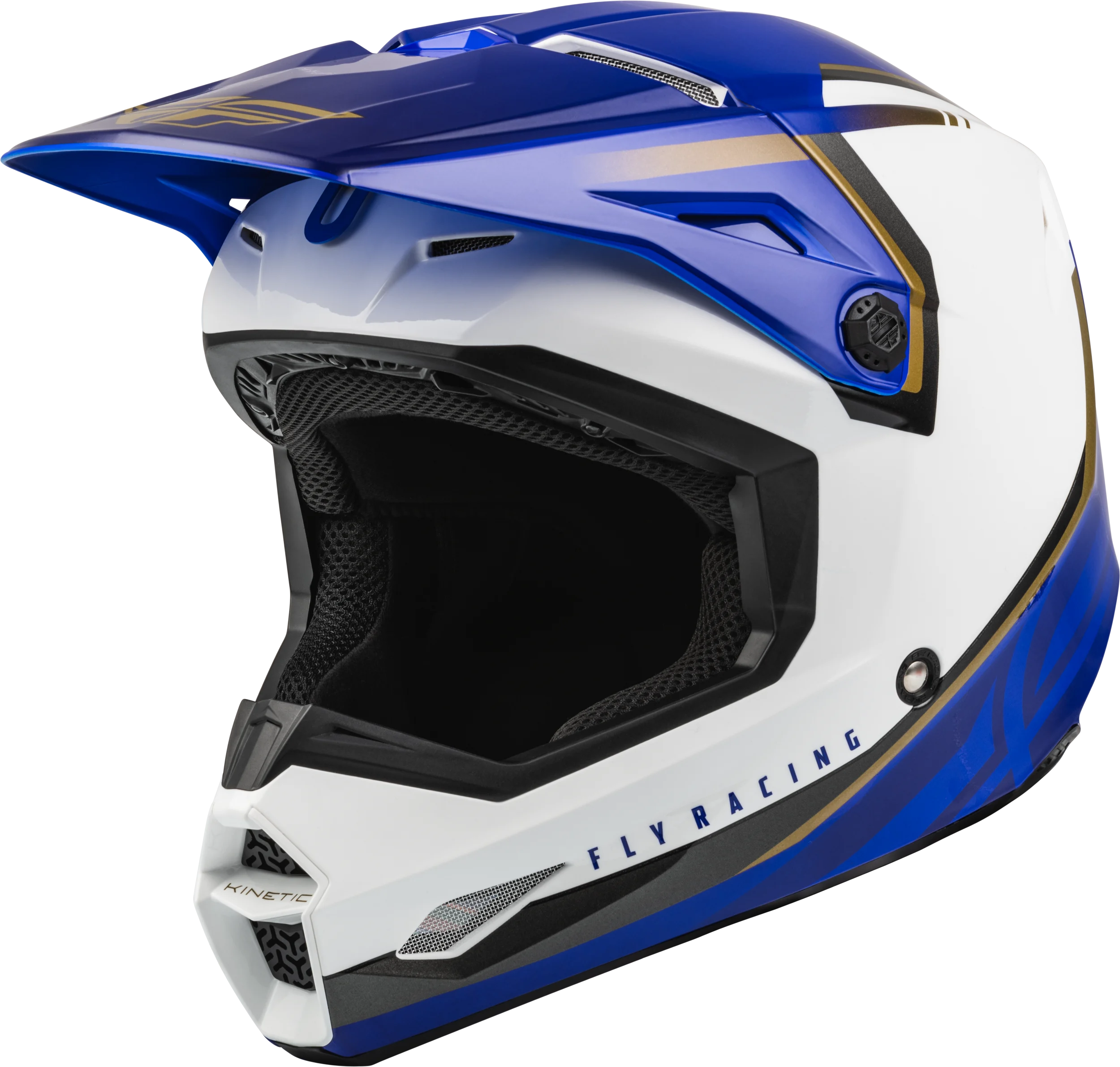 Youth Kinetic Vision Helmet White/Blue Ym