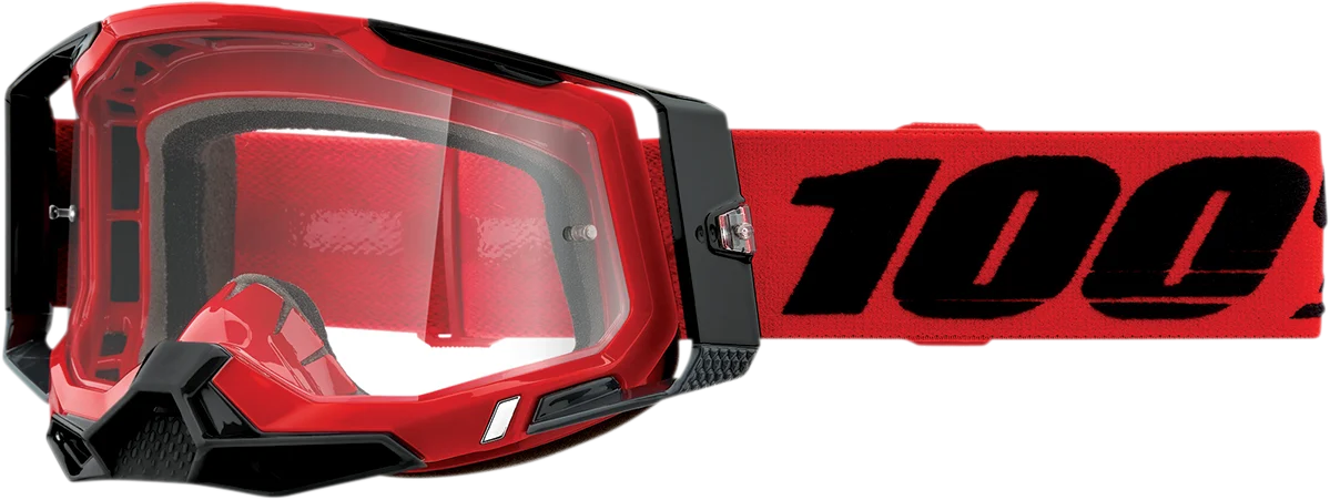 100% Racecraft 2 Goggles - Red - Clear 50009-00003