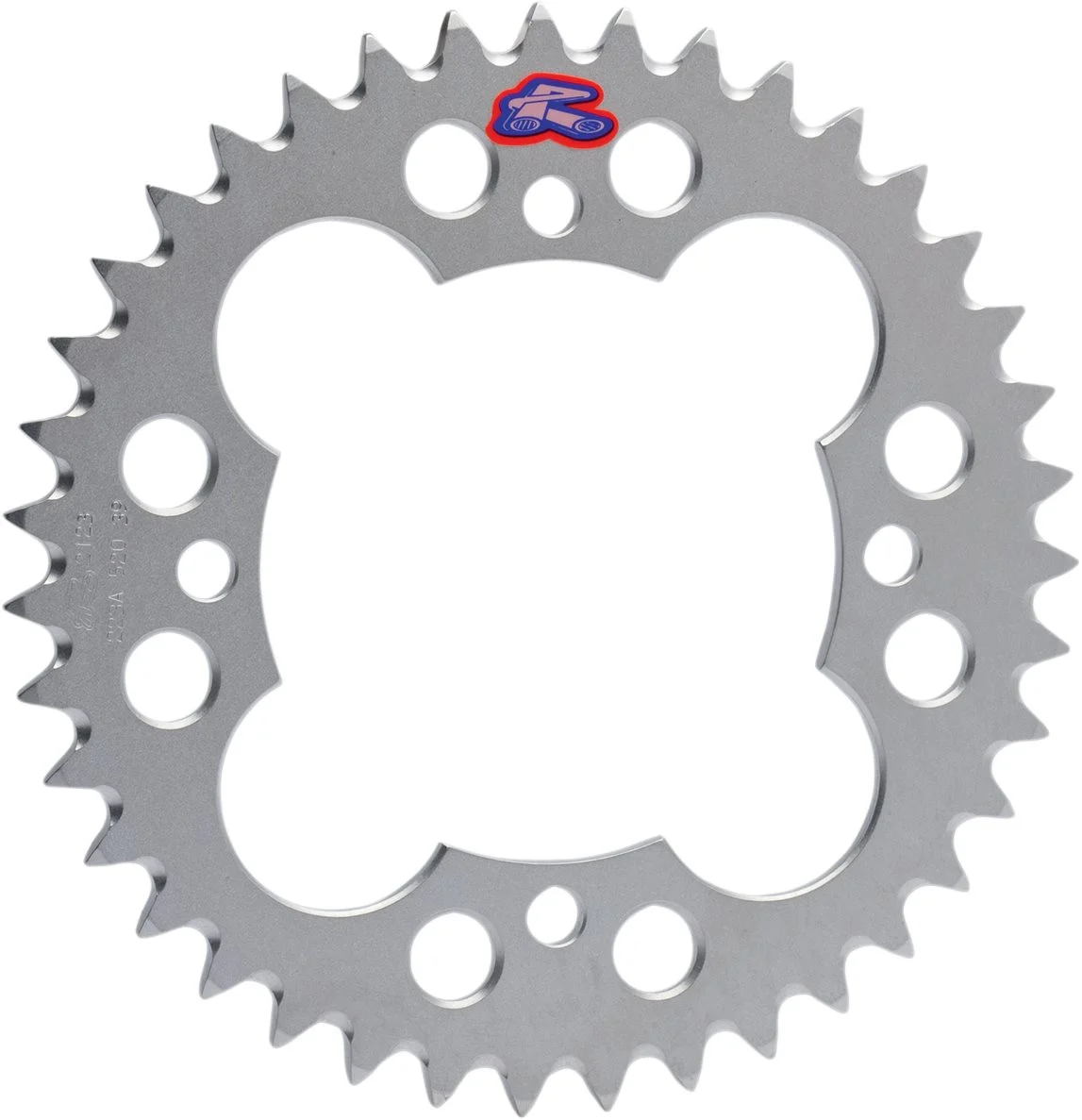Renthal Ultralight Aluminum Rear Sprocket Silver 38 Tooth (223A-520-38GESI)