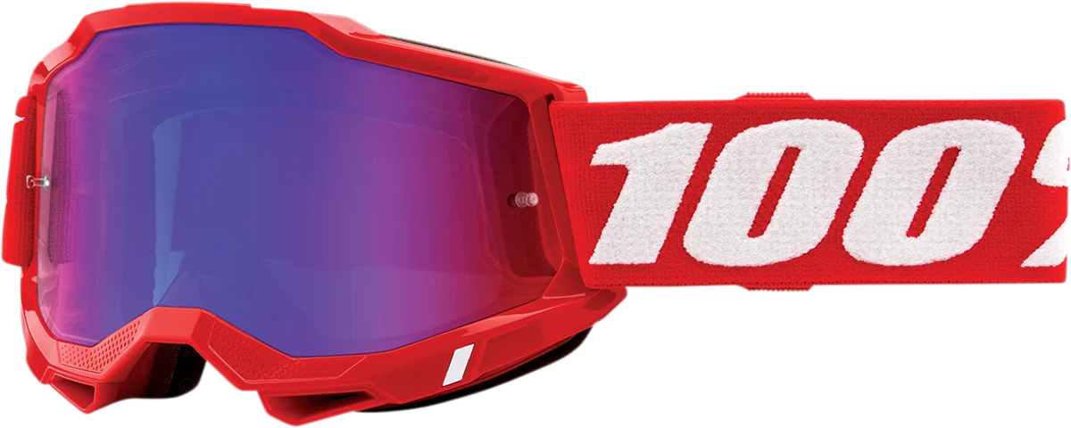 100% Accuri 2 Goggles - Red - Red/Blue Mirror 50014-00005
