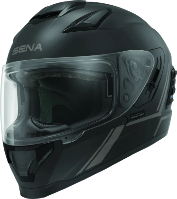 Sena Technologies Stryker Bluetooth Helmet w/ Mesh Intercom Matte Black - Large - STRYKER-MB00L1