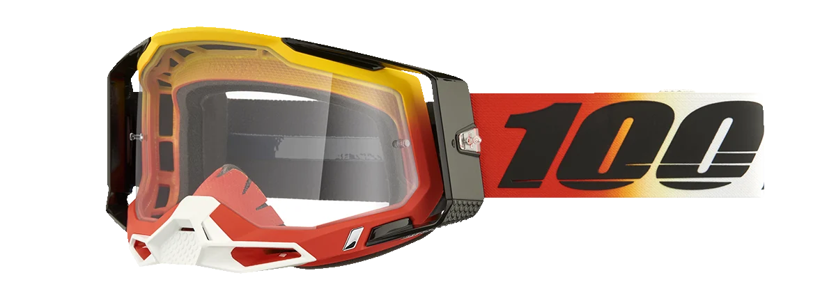 100% Racecraft 2 Goggles - Ogusto - Clear 50009-00024