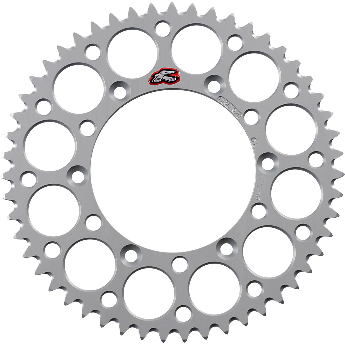 Renthal Ultralight Aluminum Rear Sprocket Silver 51 Tooth (123U-520-51GYSI)