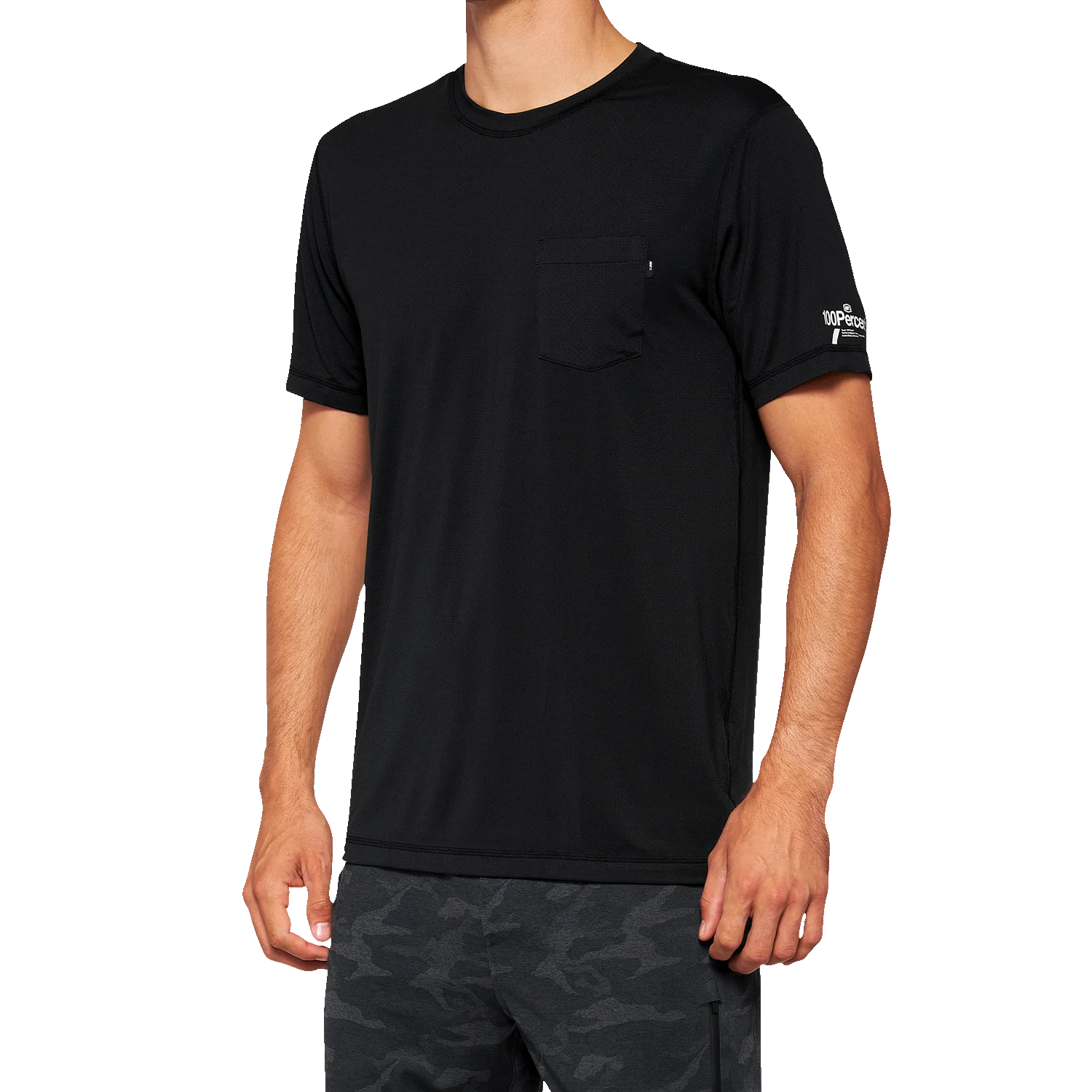 100% Mission Athletic T-Shirt - Black - Medium 20014-00001