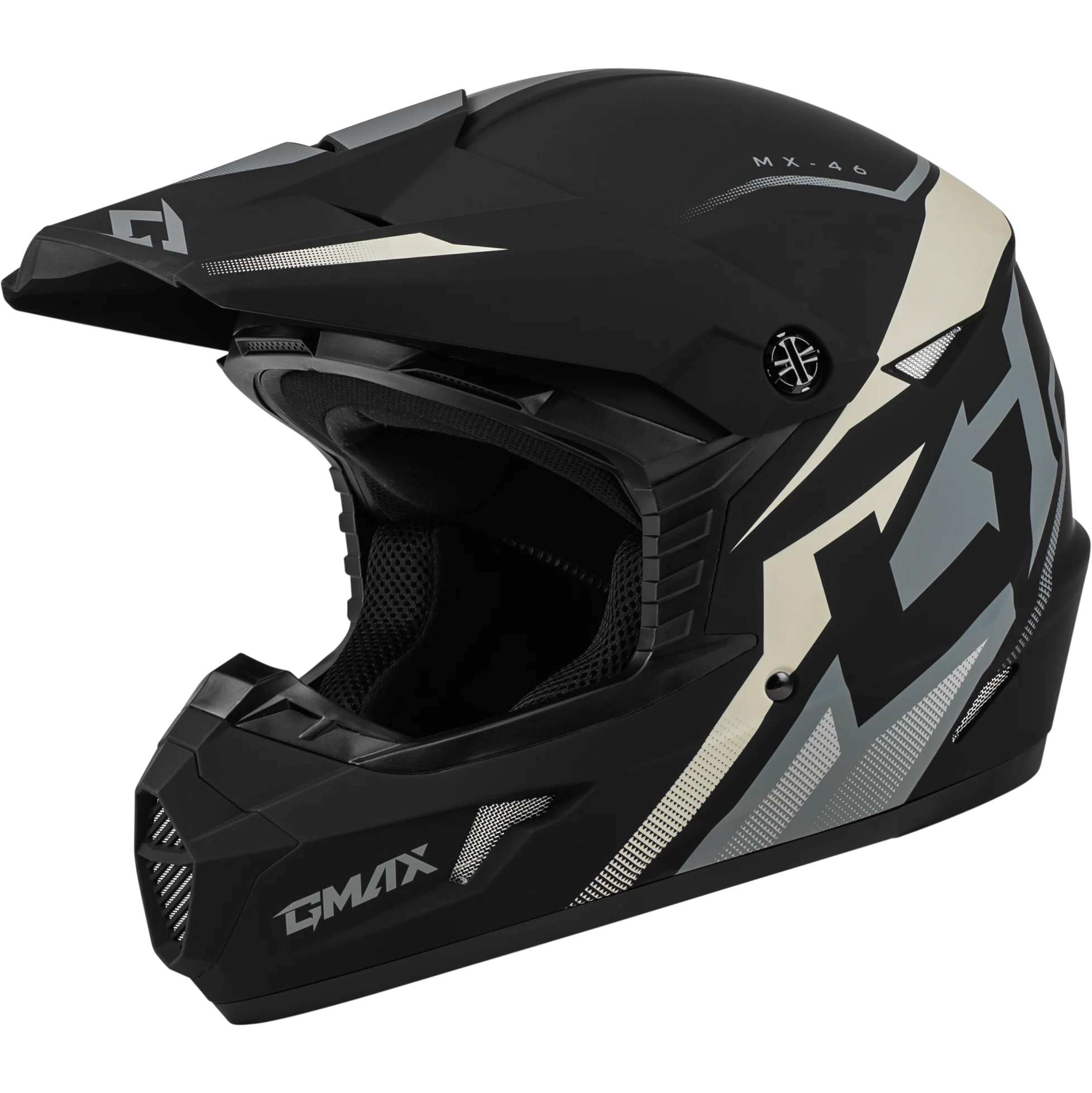 Mx 46 Compound Helmet Matte Black/Grey/White Md