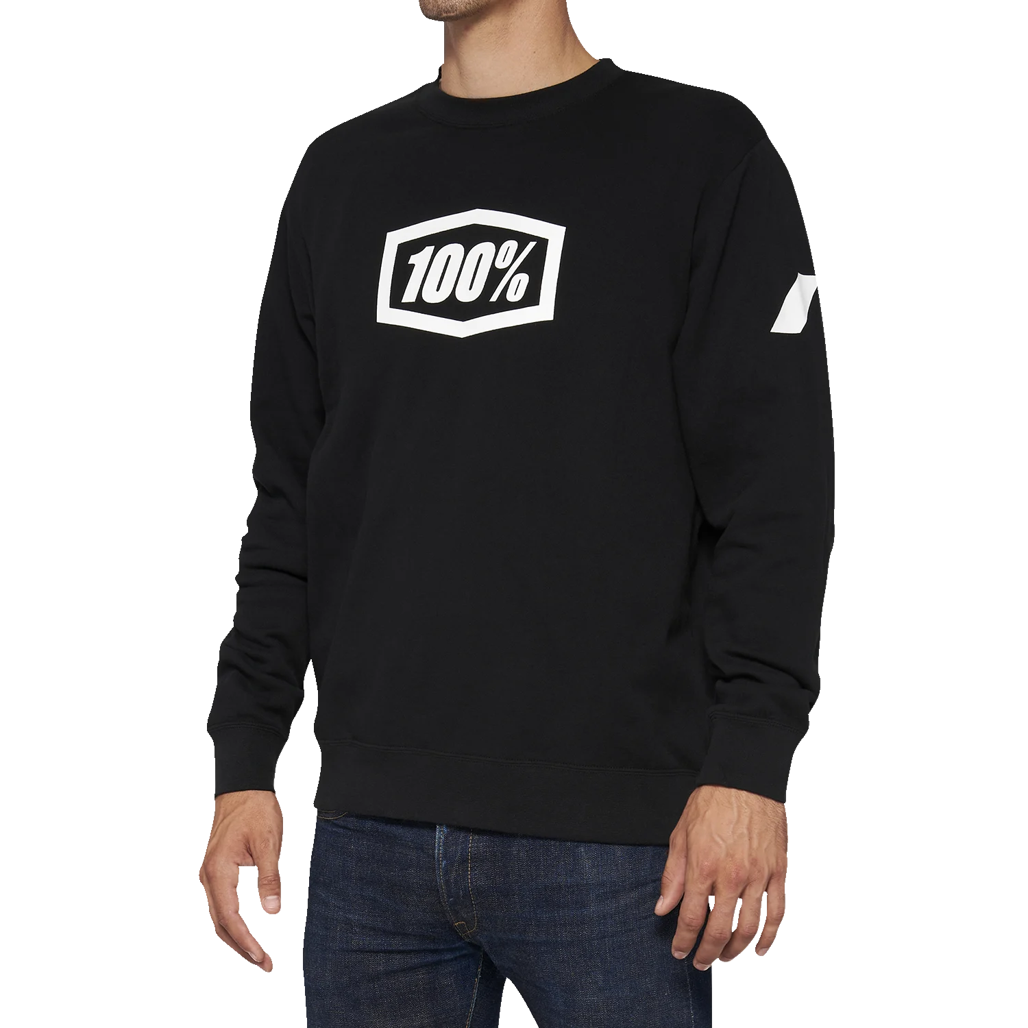 100% Icon Long-Sleeve Fleece Sweatshirt - Black - 2XL 20026-00004