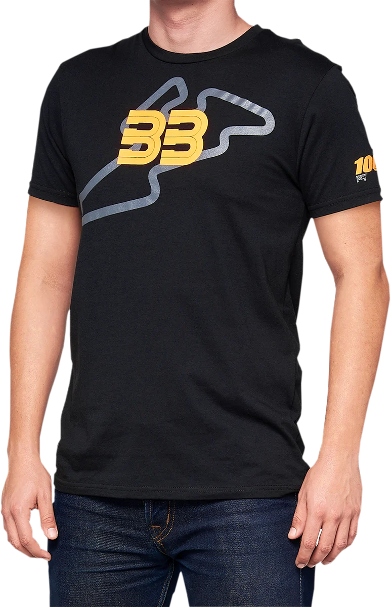100% BB33 Track T-Shirt - Black - XL BB-32141-001-13