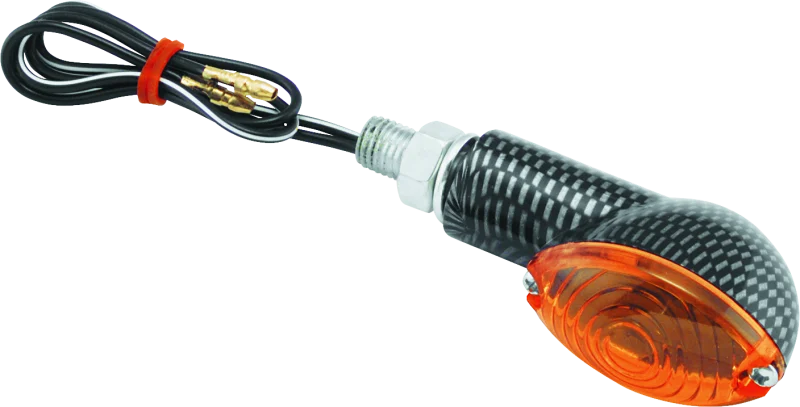 BikeMaster Ministalk Marker Light Oval Carbon/Amber - 266018