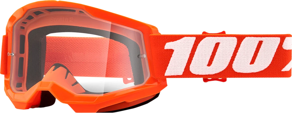 100% Strata 2 Goggles - Orange - Clear 50027-00005