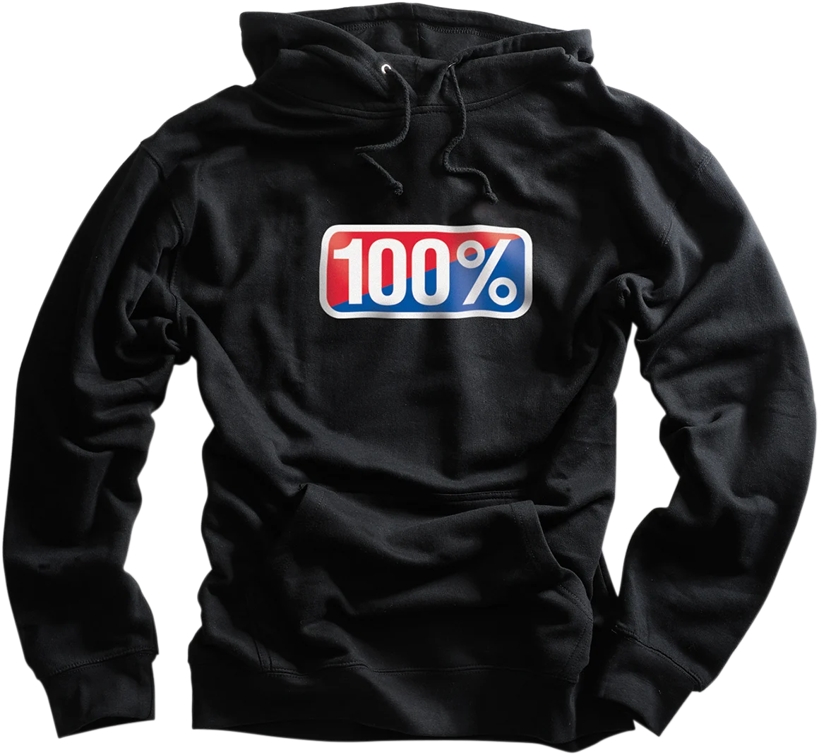 100% Classic Hoodie - Black - Small 20029-00030