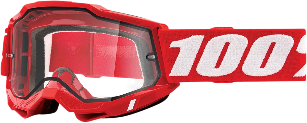100% Accuri 2 Enduro Goggles - Red - Clear 50015-00005
