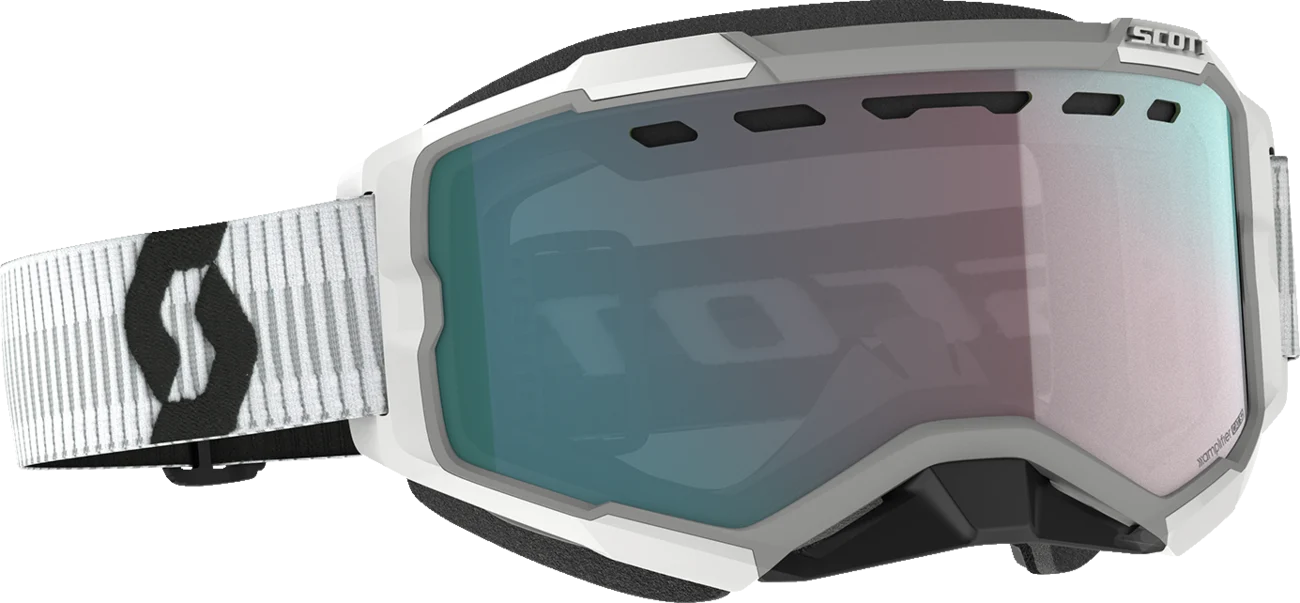 SCOTT Fury Snow Goggles - White - Enhancer Aqua Chrome 278605-0002351