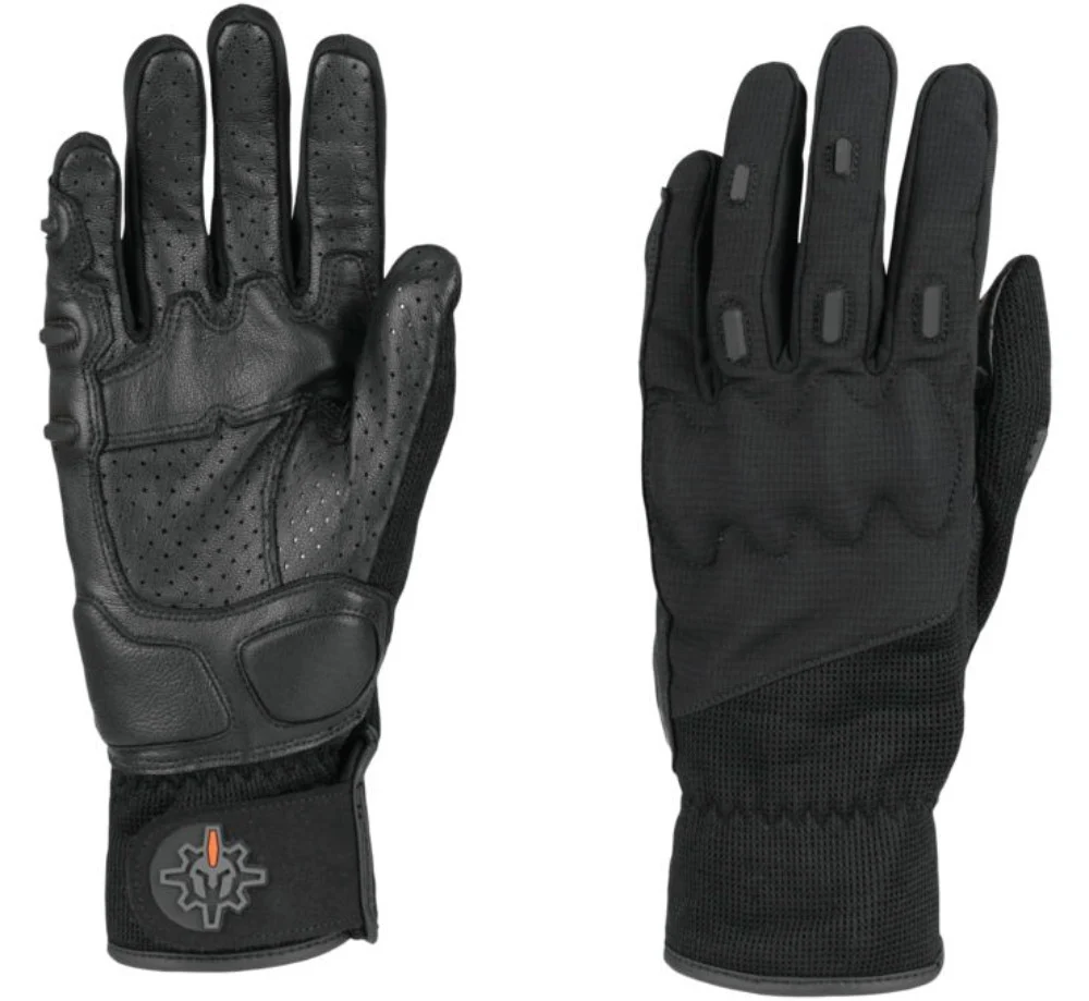 FirstGear Reflex Mens Mens Vented Leather Motorcycle Gloves