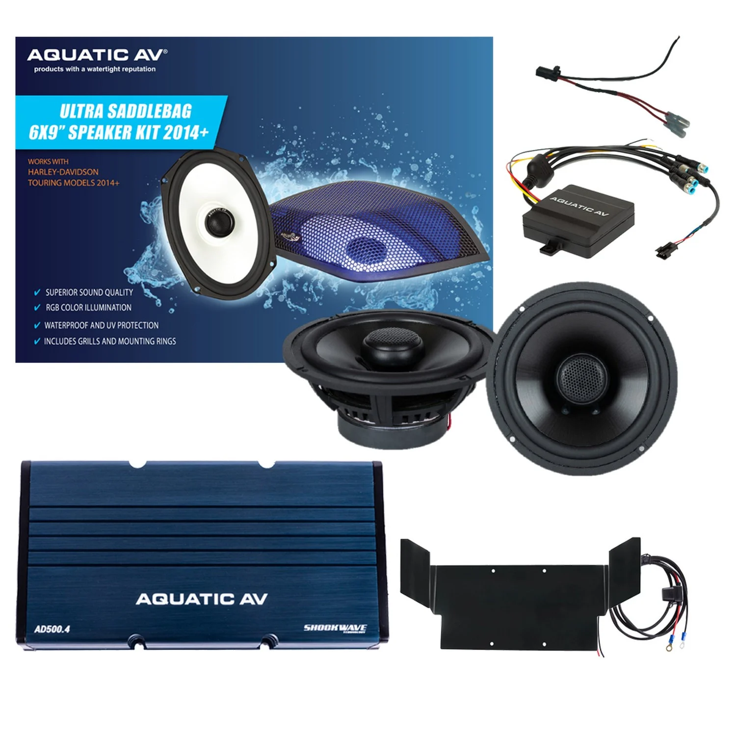 Aquatic AV Batwing Ultra RGB Speaker & Amp Kit (BT300)