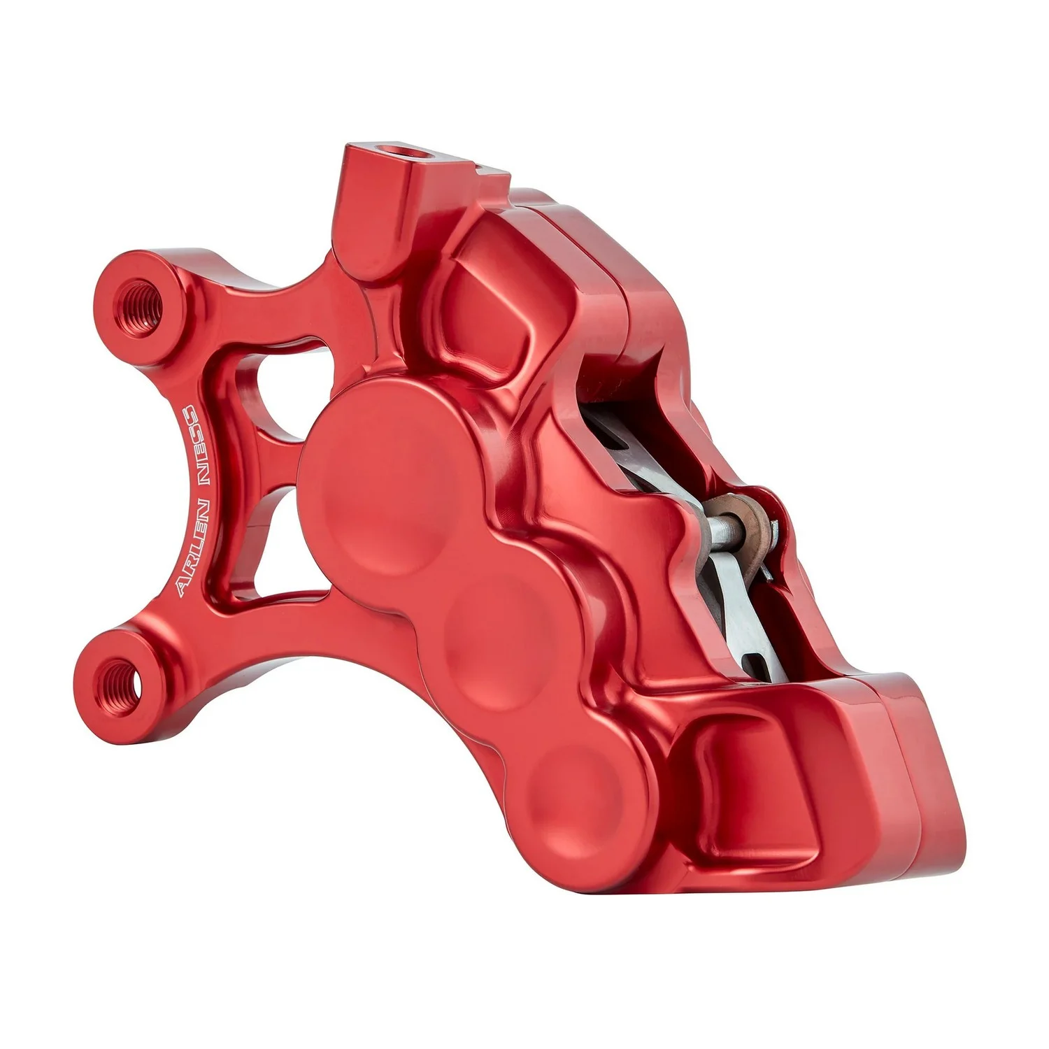 Arlen Ness 11.8" 6-Piston Differential Bore Red Left Brake Caliper (02-226)