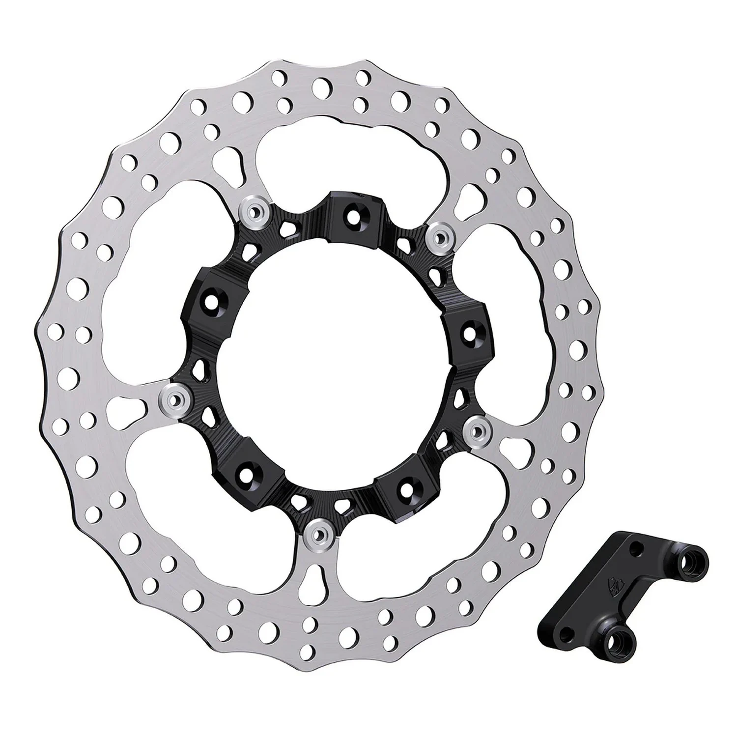 Arlen Ness 14" Billet Big Black Left Front Brake Rotor (300-000)