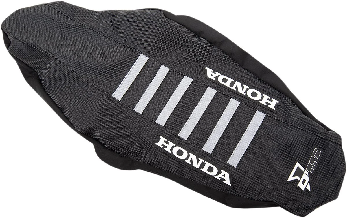 D'Cor Visuals Honda Black/Gray Ribbed Seat Cover (30-10-477)