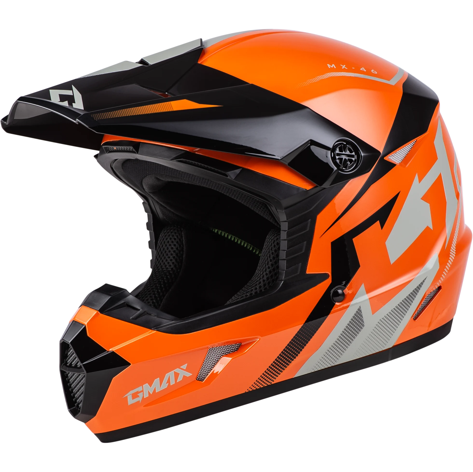 Mx 46 Compound Helmet Orange/Black/Grey Lg