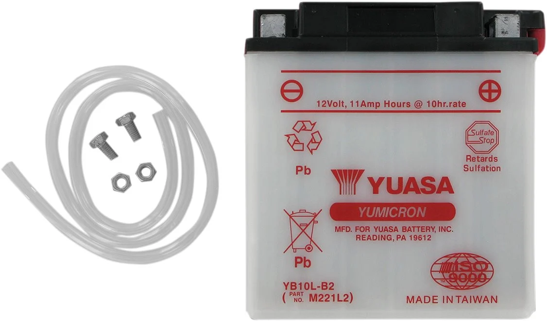 Yuasa YB10L-B2 High Performance Conventional 12V Battery (YUAM221L2)