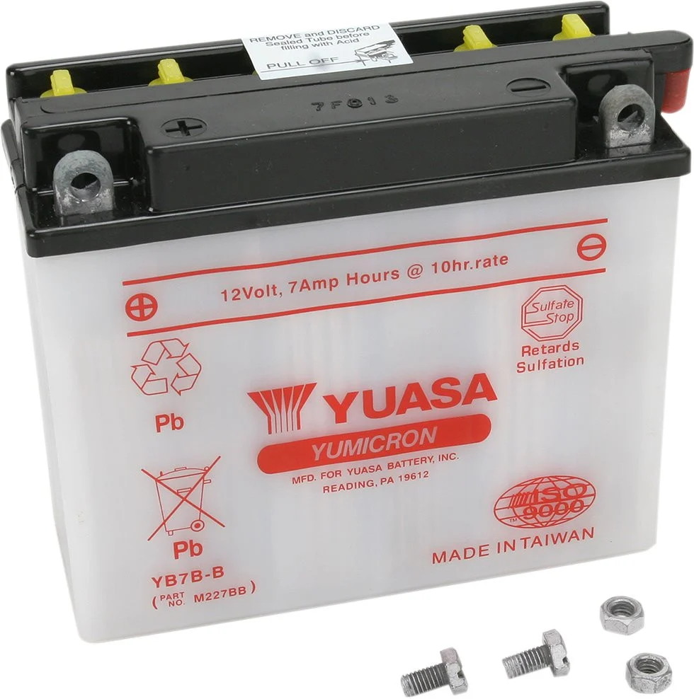 Yuasa YB7B-B High Performance Conventional 12V Battery (YUAM227BB)