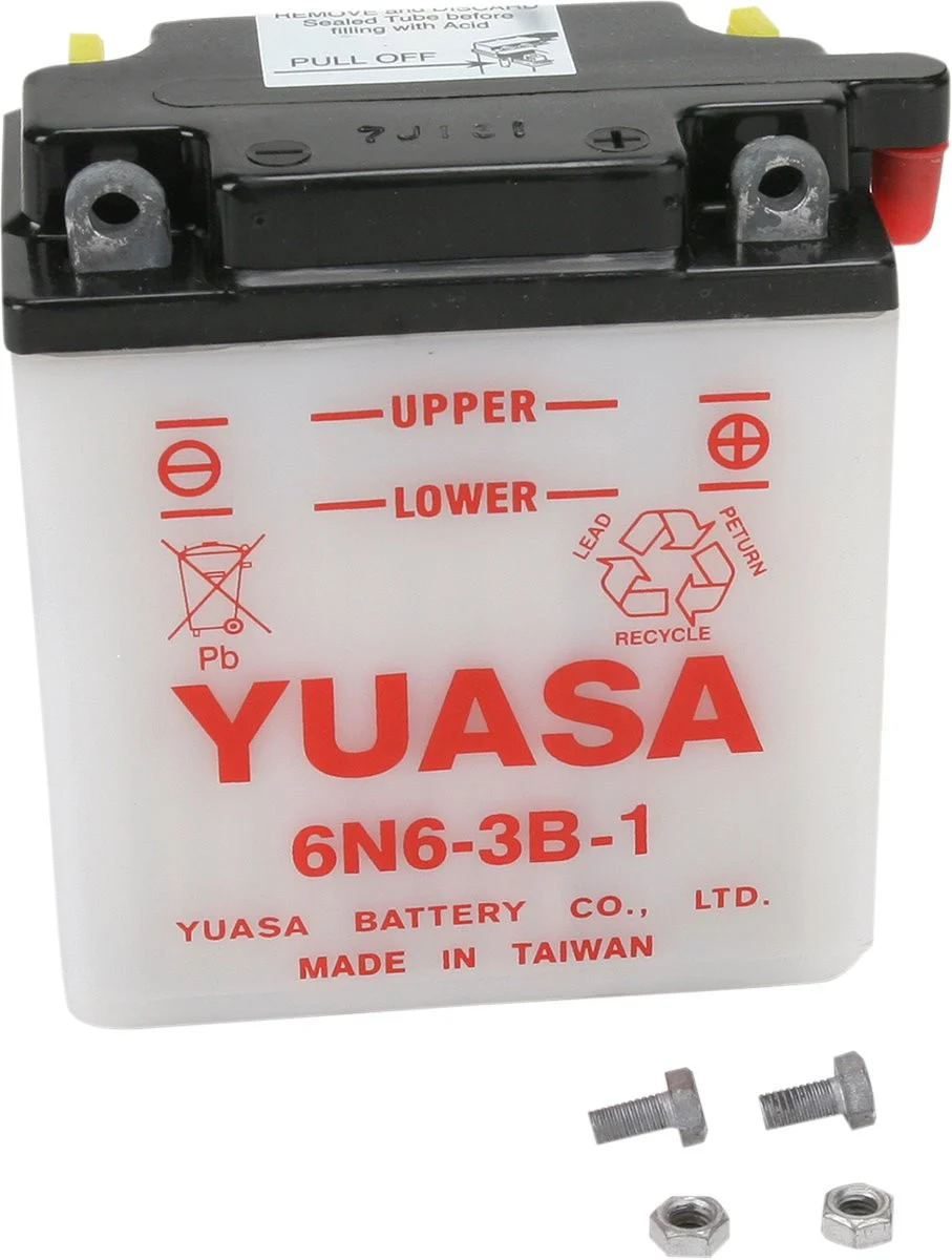 Yuasa 6N6-3B-1 Conventional 6V Battery (YUAM2663B)