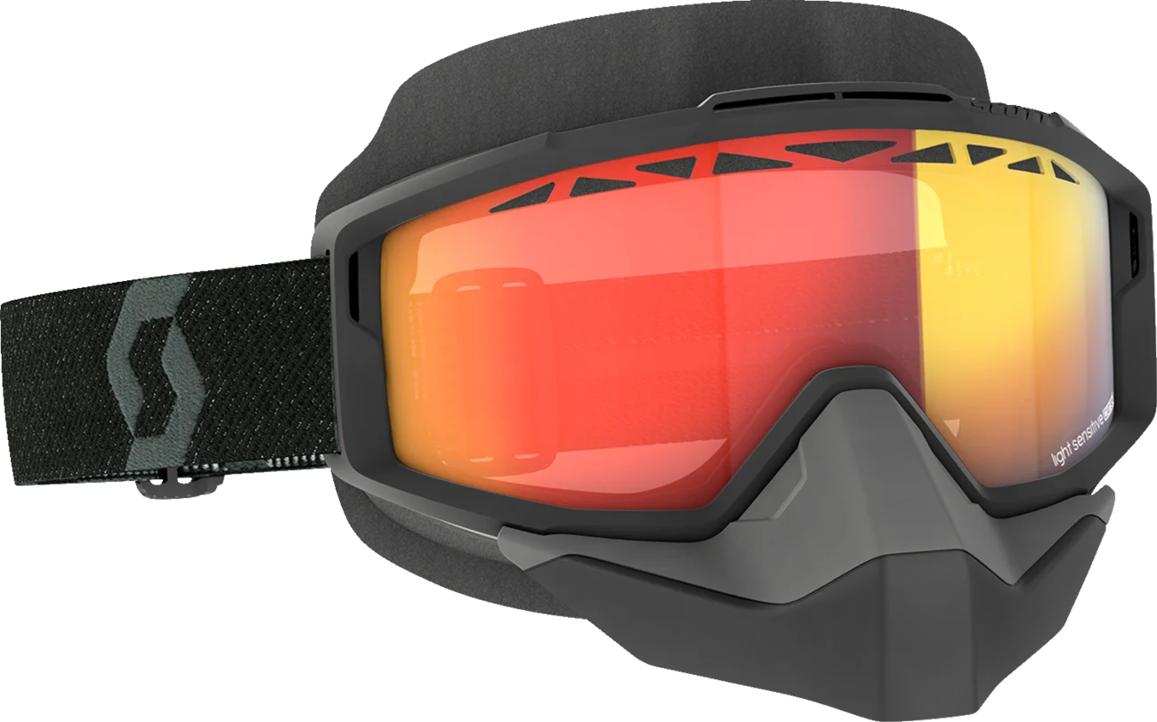 SCOTT Split Snow Goggles - OTG - Light Sensitive - Black - Red Chrome 285542-0001341