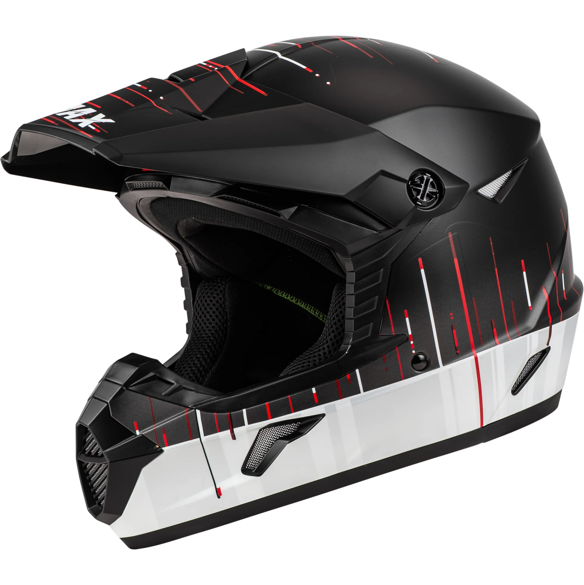 Youth Mx 46y Frequency Offroad Helmet Matte Black/White Ym