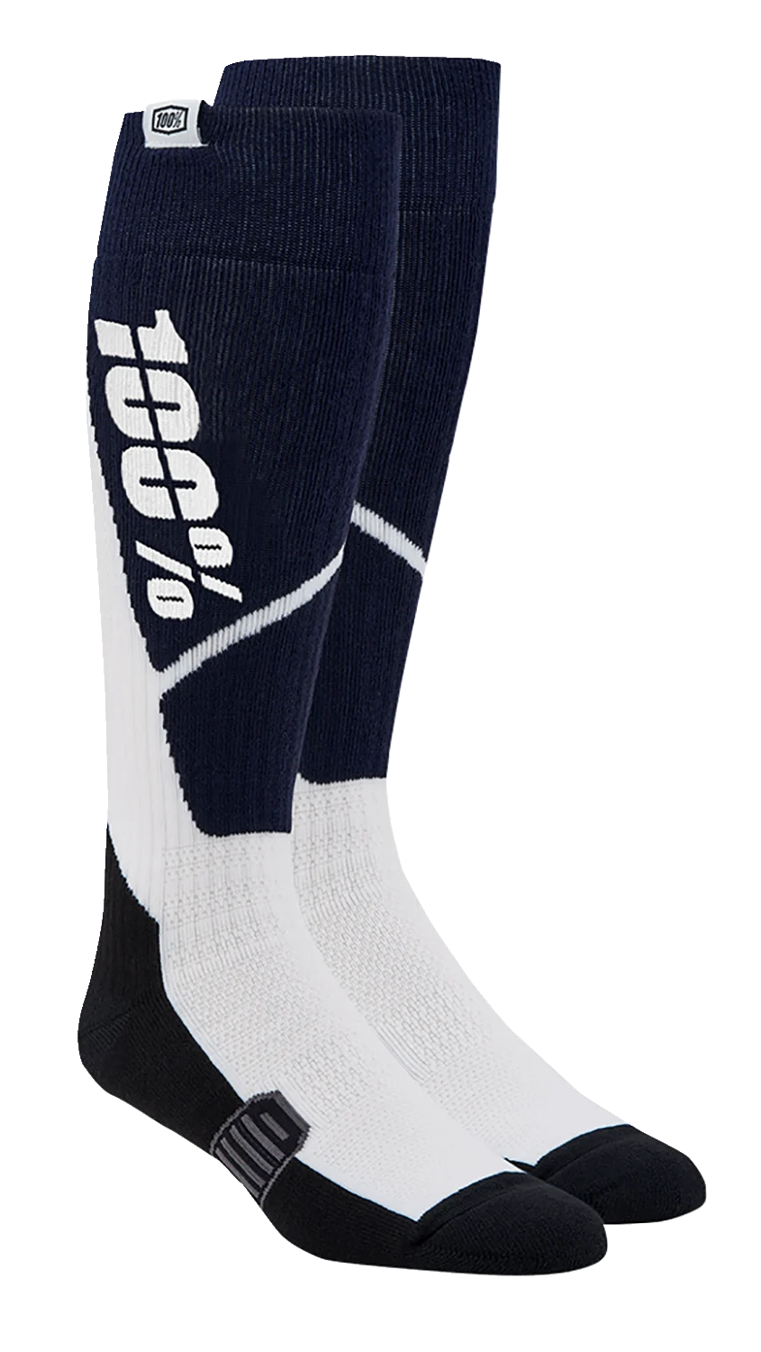 100% Torque Comfort Moto Socks - Navy/White - Small/Medium 20053-00005