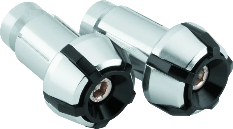 BikeMaster Anti-Vibration Bar Ends - Black/Silver - 152151