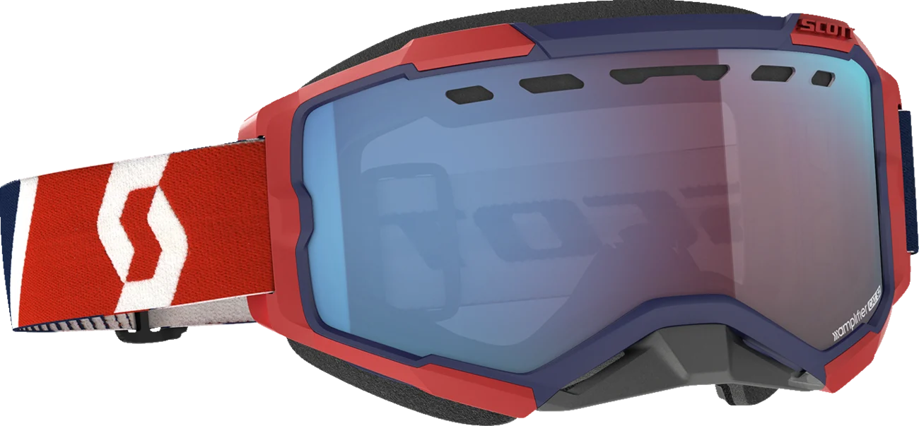SCOTT Fury Snow Goggles - Red/Blue - Enhancer Blue Chrome 278605-1228347