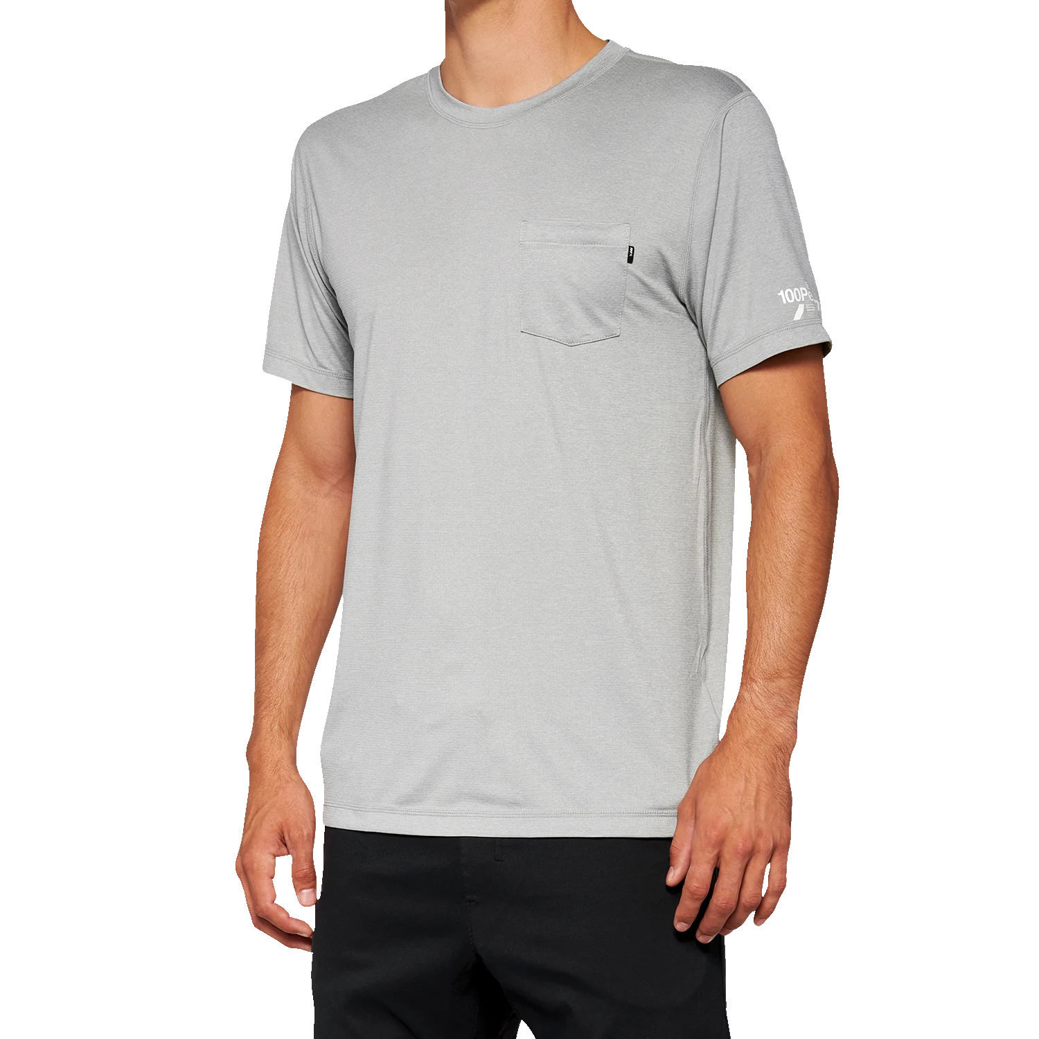 100% Mission Athletic T-Shirt - Gray - Medium 20014-00006