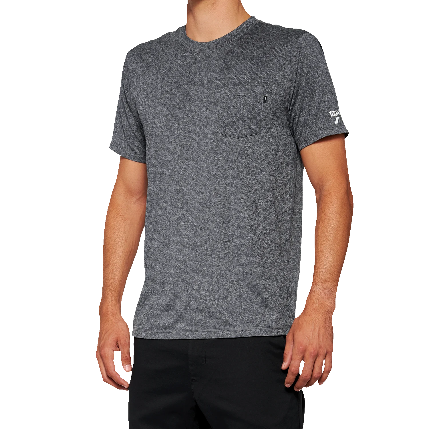 100% Mission Athletic T-Shirt - Charcoal - Medium 20014-00011