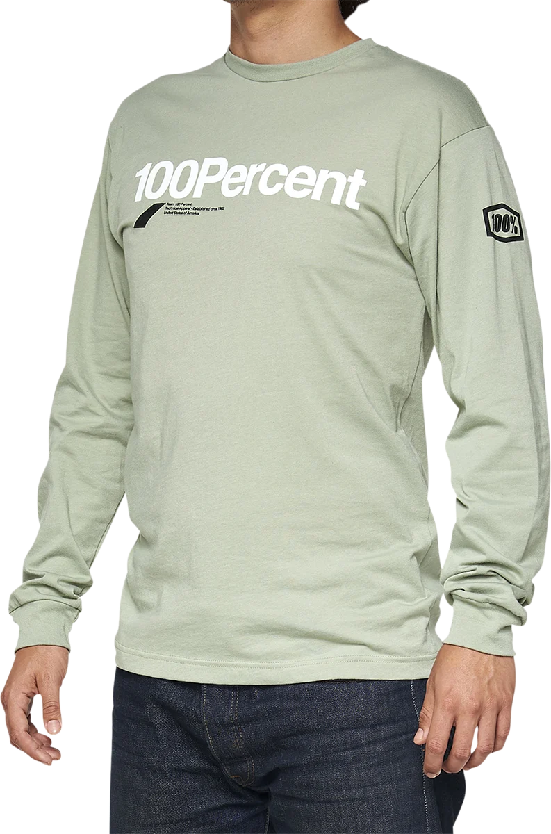 100% Bilto Long-Sleeve T-Shirt - Slate Green - Small 33009-486-10