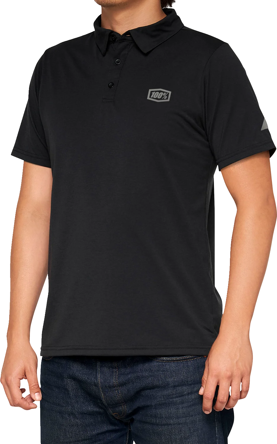 100% Corpo Polo Shirt - Black/Gray - Small 35019-057-10