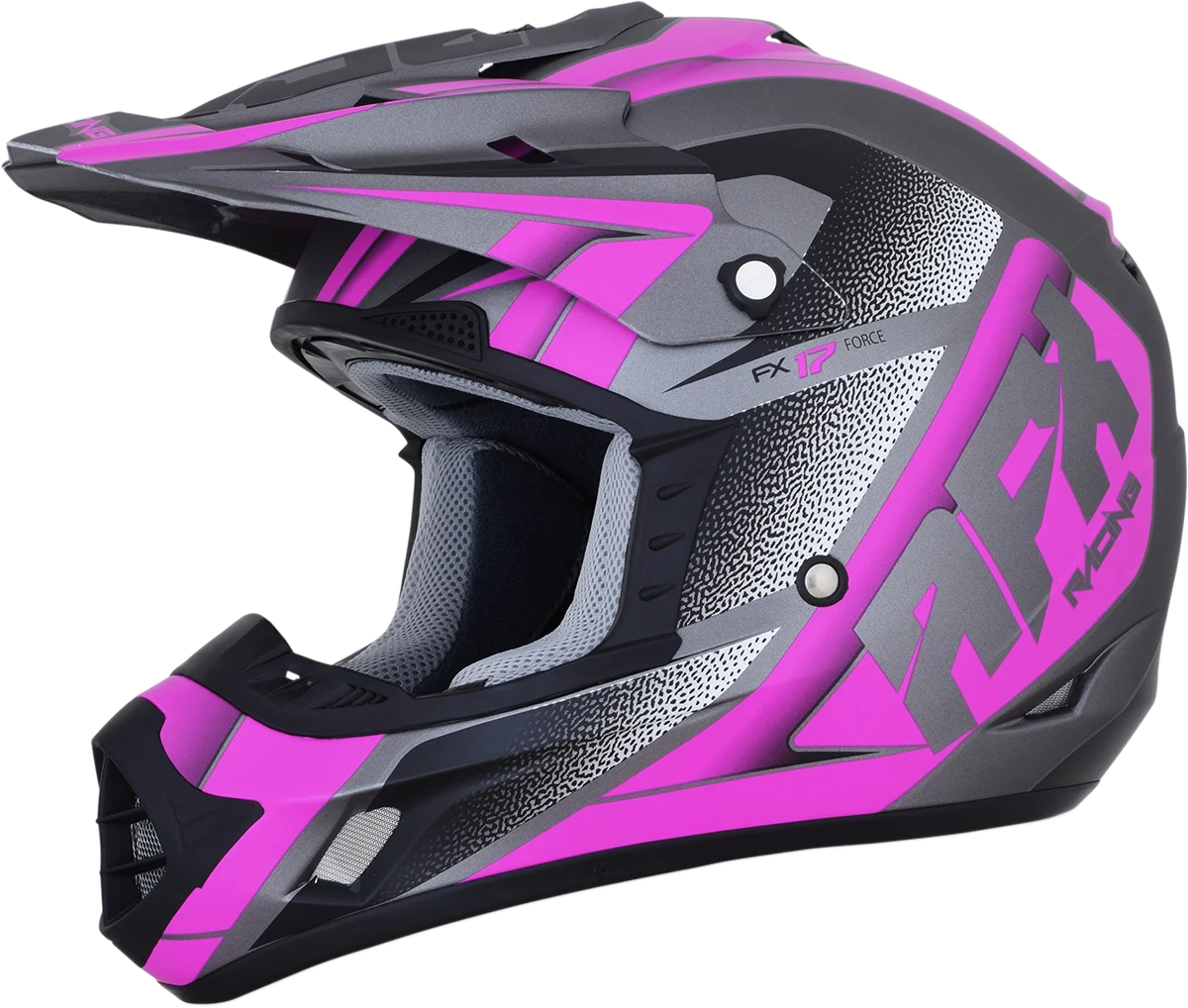 AFX FX-17 Helmet - Force - Frost Gray/Fuchsia - Medium 0110-5210