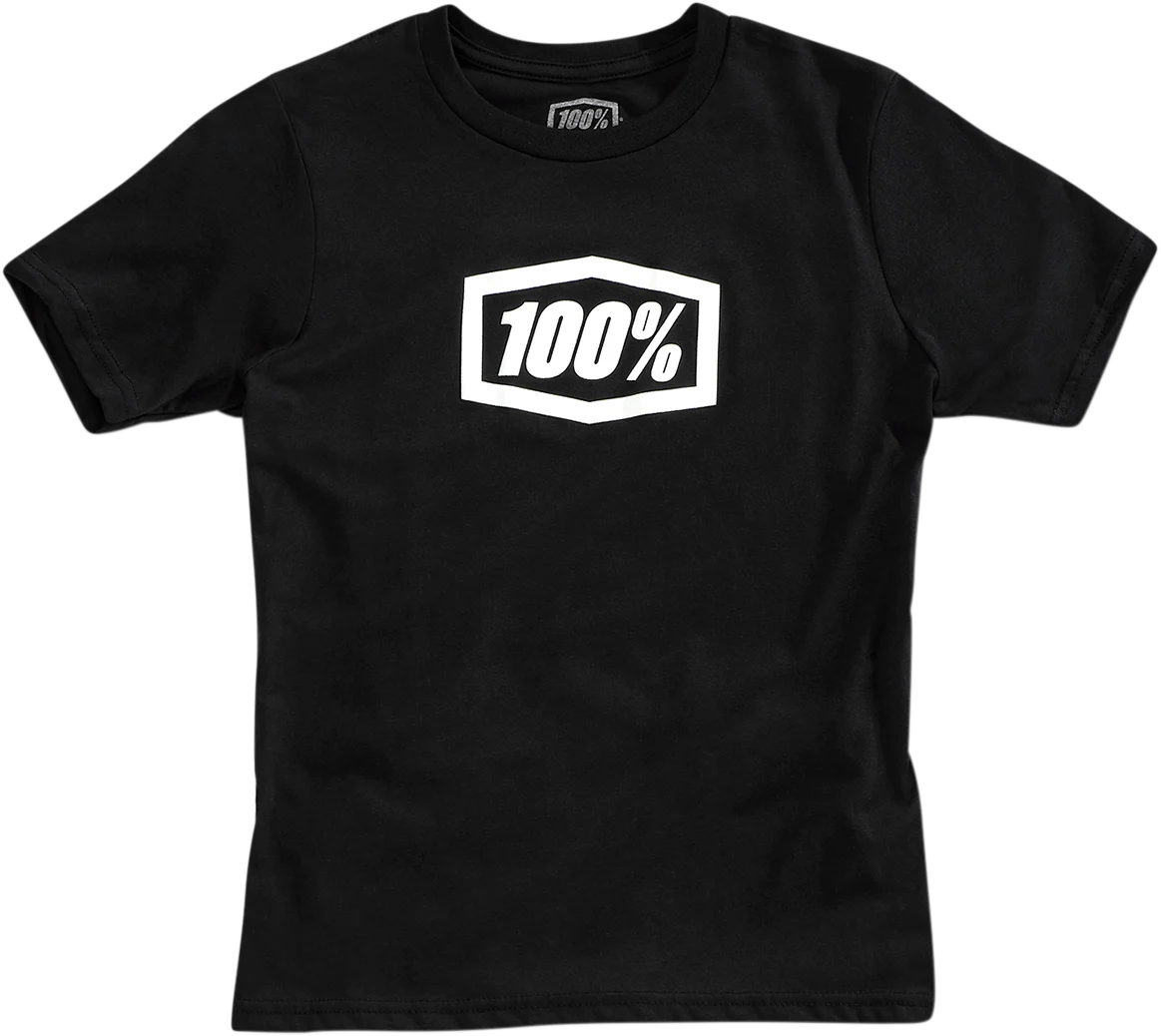 100% Youth Icon T-Shirt - Black - Large 20001-00006