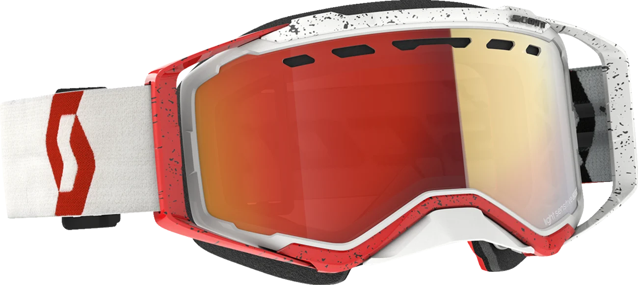 SCOTT Prospect Snow Goggles - Light Sensitive - White/Red - Red Chrome 278603-1030341