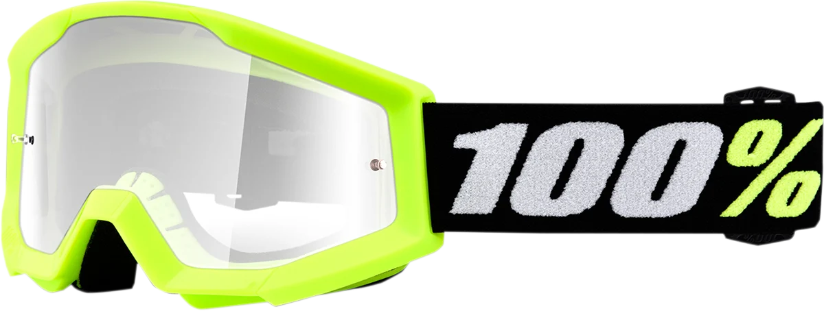 100% Strata Mini Goggles - Yellow - Clear Lens 50033-00003