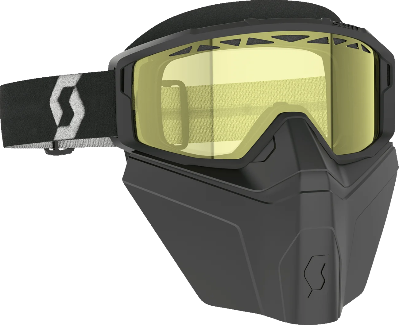 SCOTT Primal Safari Facemask Snow Goggle - Black/White - Yellow 278608-1007029