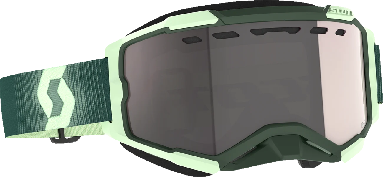 SCOTT Fury Snow Cross Goggle - Dark Green/Mint - Enhancer Silver Chrome 278605-7703313