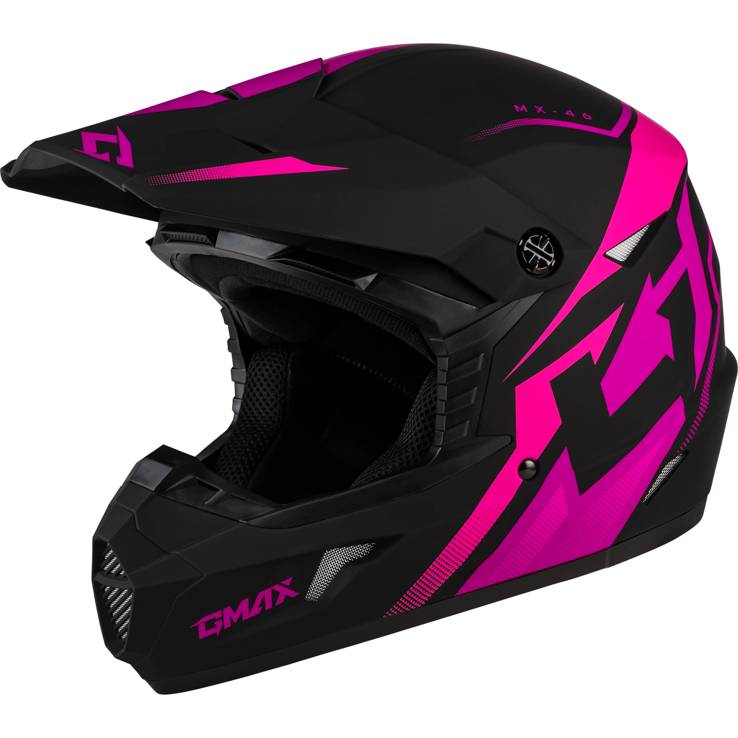 Mx 46 Compound Helmet Matte Black/Pink Sm