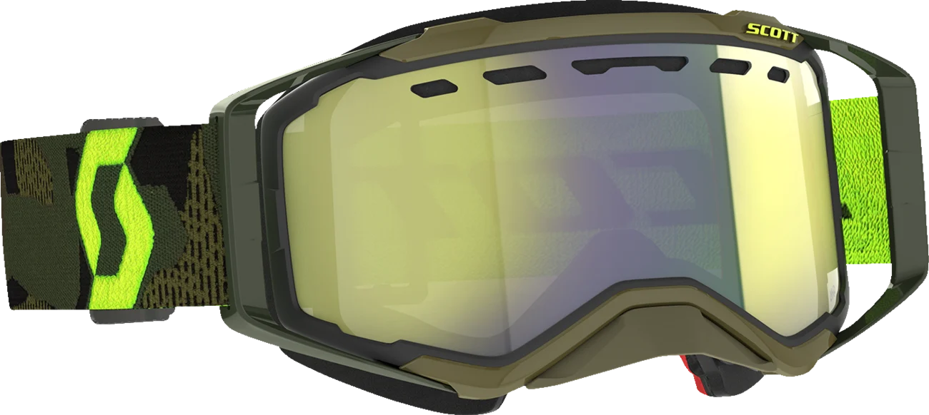 SCOTT Prospect Snow Cross Goggle - Khaki Green/Neon Yellow - Enhancer Yellow Chrome 272846-7701335
