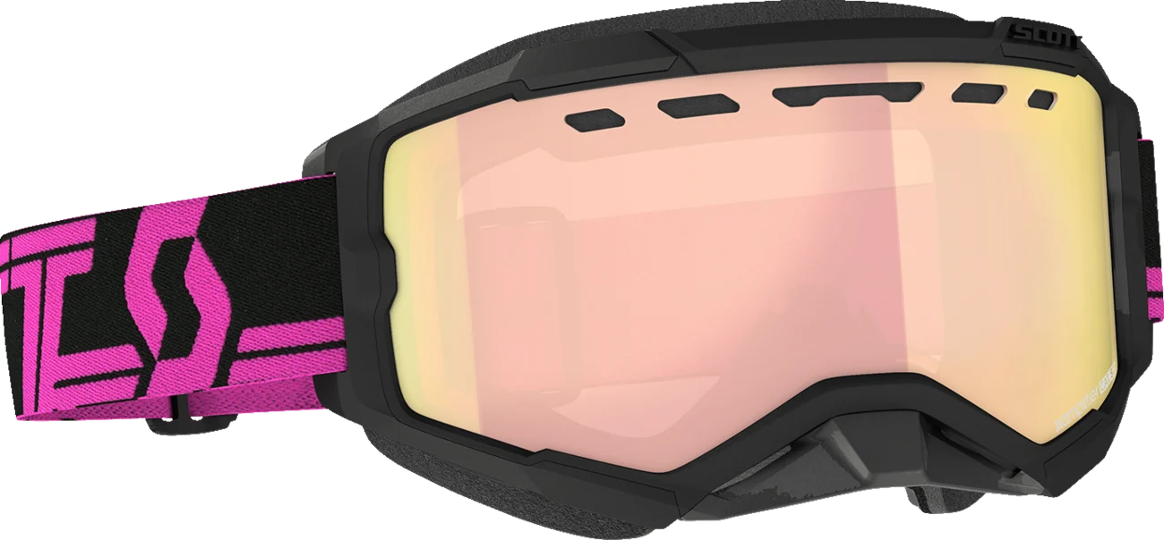 SCOTT Fury Snow Goggles - Black/Pink - Enhancer Rose Chrome 278605-1254348