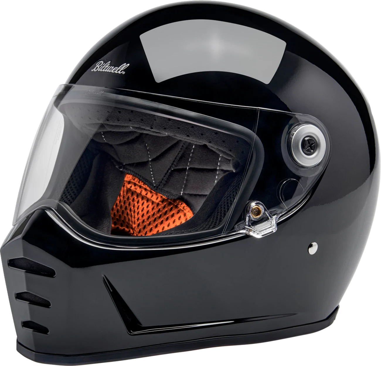 BILTWELL Lane Splitter Helmet - Gloss Black - Large 1004-101-504