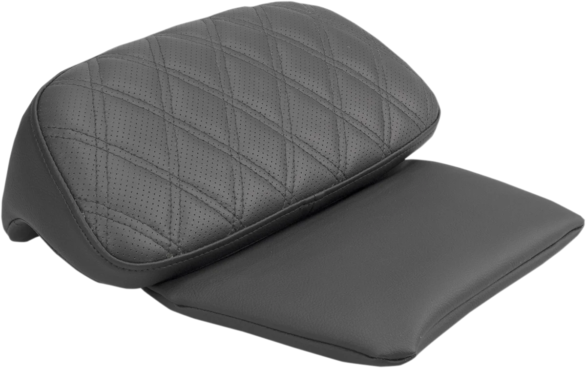 SADDLEMEN Cover - Chopped Tour-Pak Pad - Lattice Stitched - Black 11886-LS