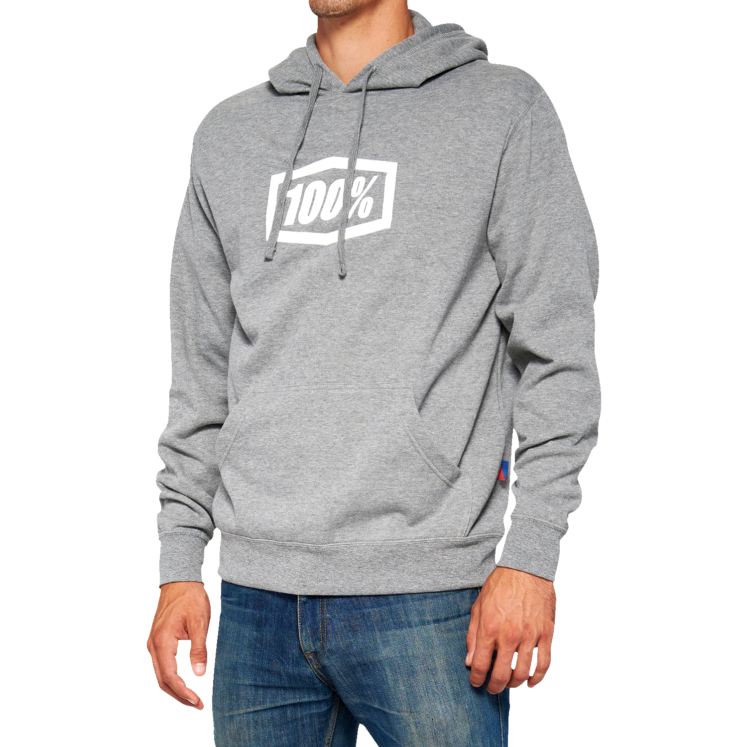 100% Icon Pullover Hoodie - Gray - XL 20029-00018
