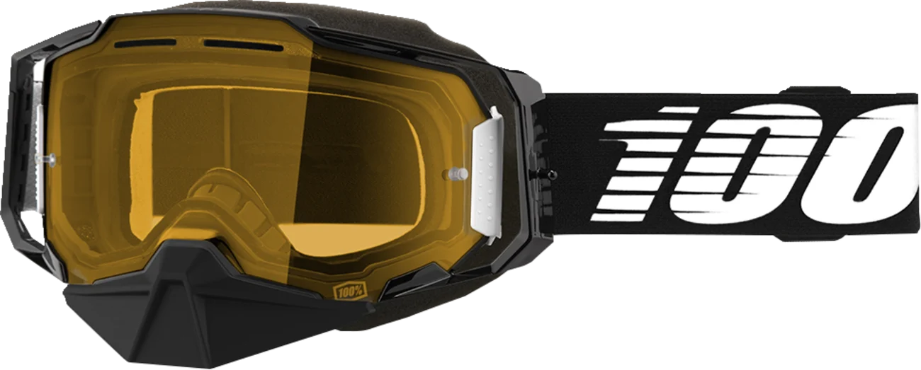 100% Armega Snow Goggles - Black - Yellow 50007-00001