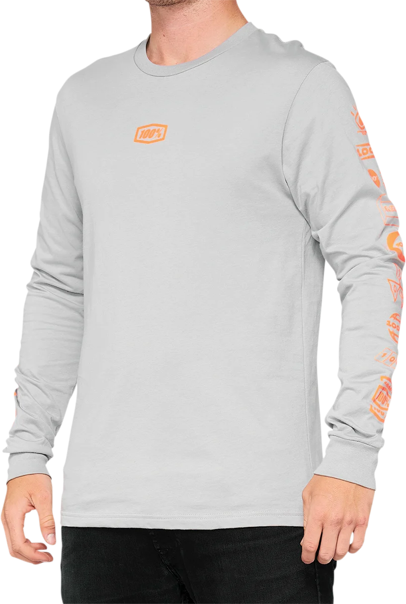 100% Retro Future Long-Sleeve T-Shirt - Vapor - Small 33007-404-10
