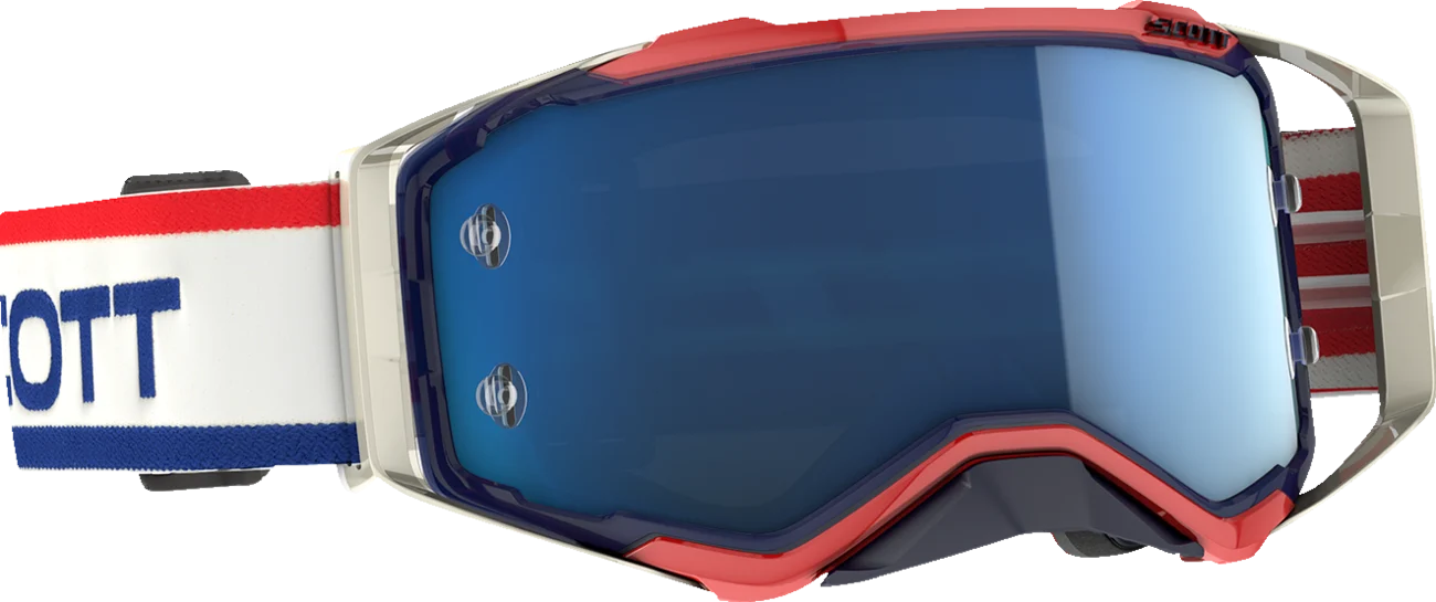 SCOTT Prospect Goggles - Retro White/Blue - Blue Chrome Works 272821-7433349