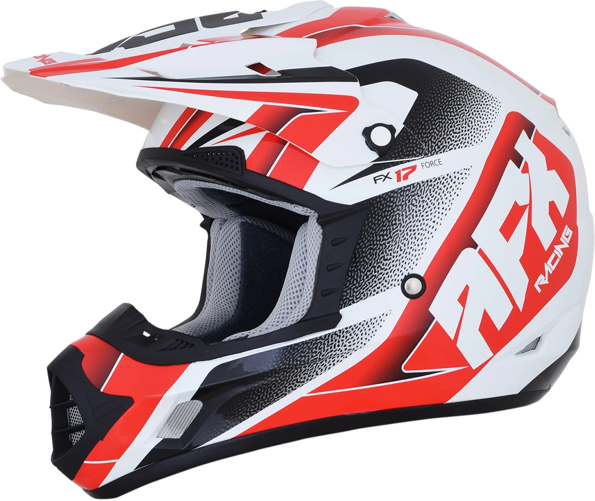 AFX FX-17 Helmet - Force - Pearl White/Red - Medium 0110-5245